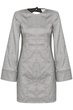 Gestuz Kjole - YairaGZ short dress, Grey Twill Glitter