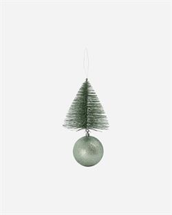 House Doctor Julekugle Stor - Tree and Bell Ornament, Dusty Green