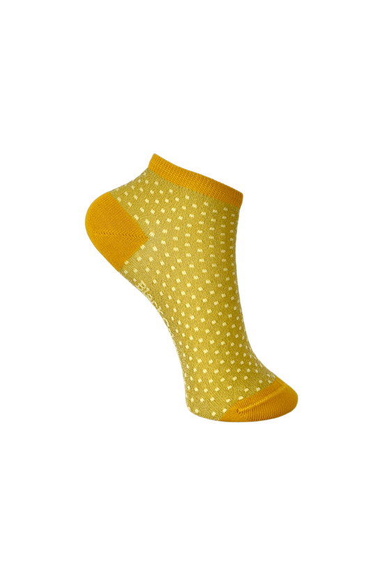 Black Colour Strømper - Didi Sneaker Sock, Yellow