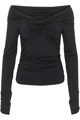 Gestuz Bluse - InaraGZ ls knot blouse, Black