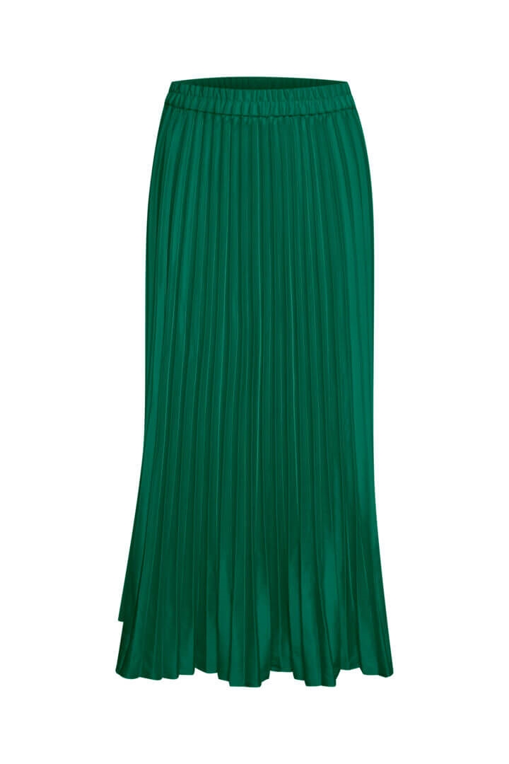 Dejlig Formen Ægte ZilkyIW Plisse Skirt, Emerald Green fra InWear