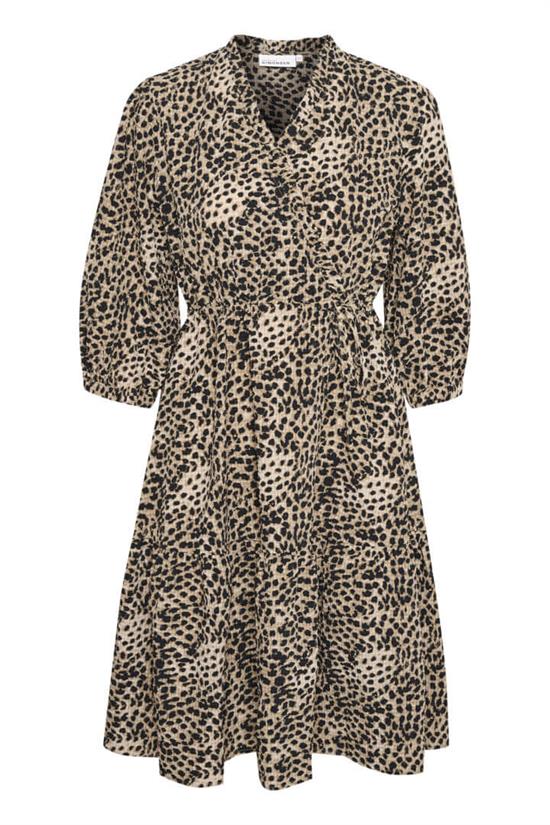 Karen By Simonsen Kjole - DeliaKB Dress, Leopard Sand