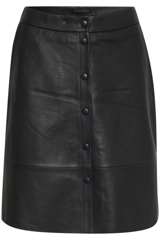 Karen By Simonsen Nederdel - JoanaKB Leather Skirt, Meteorite