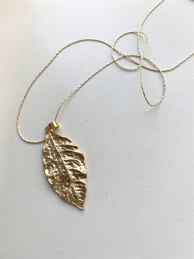 Sirups egne favoritter Halskæde - Leaf Necklace Big, Gold
