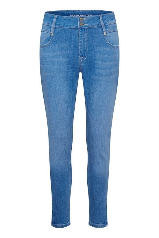 Denim Hunter Jeans -_DHStinnaZip Slim 7/8 Curved light Blue