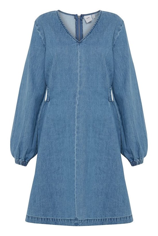 ICHI Kjole - IHMADIE Dress, Medium Blue