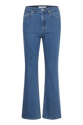 Gestuz Jeans - LucieGZ HW straight jeans NOOS, Mid Dark Blue Washed