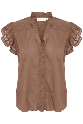 Karen By Simonsen Bluse - OmmiKB Top, Chocolate Chip