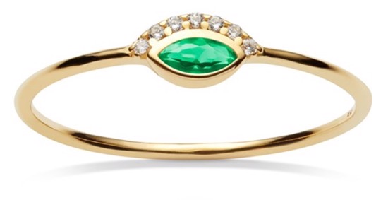 Maanesten Ring - Dalia Green Ring, Guld 