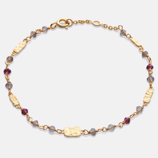 Maanesten Armbånd - Ruby multi bracelet, guld 