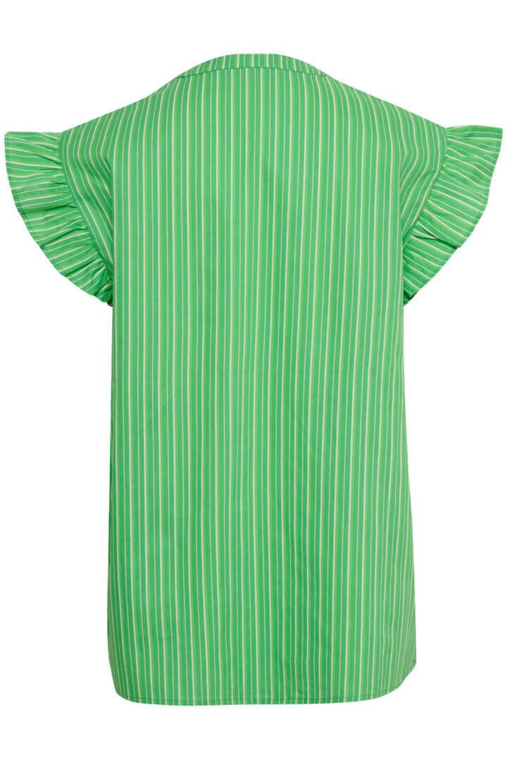 Shirt, Bright Green Stripe fra