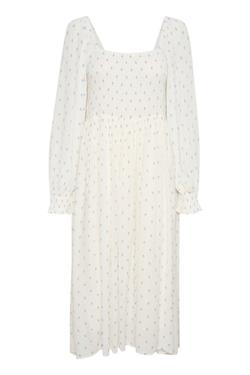 Soaked In Luxury Kjole - SLEa Dress, White With Blue Dots