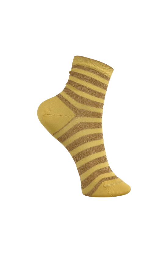 Black Colour Strømper - Beth Stripe Sock, Yellow
